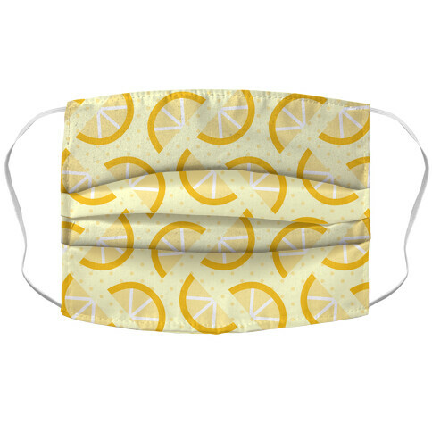 Lemon Slices Pattern Accordion Face Mask