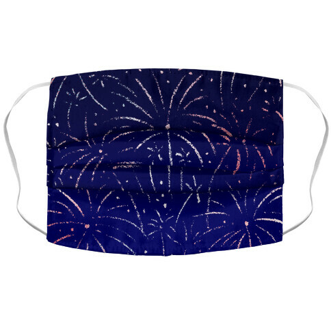 July 4th Fireworks Accordion Face Mask
