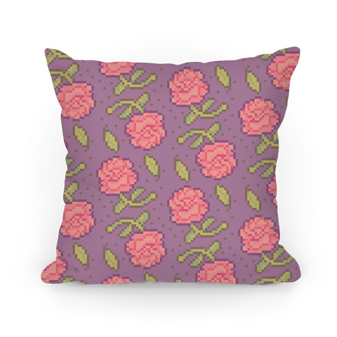 Pixel Roses Pillow