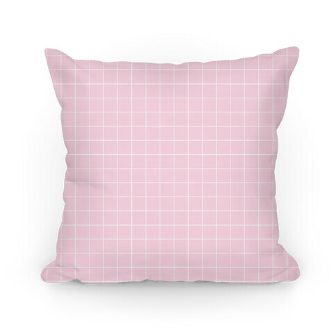 Pink Grid Pillow