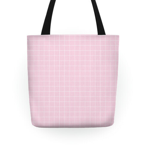 Pink Grid Tote