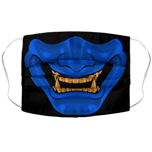 Blue Demon Mask Accordion Face Mask