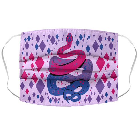 Pride Snakes: bi Accordion Face Mask