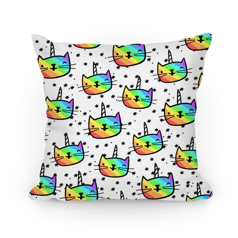 Caticorn Pattern Pillow Pillow