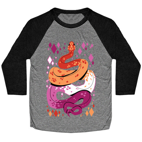 Pride Snakes: Lesbian Baseball Tee