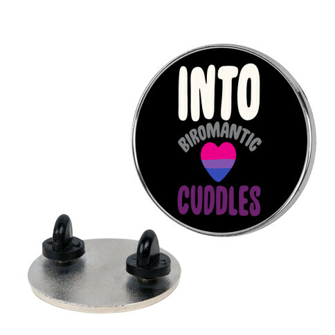 Into Biromantic Cuddles White Print Pin