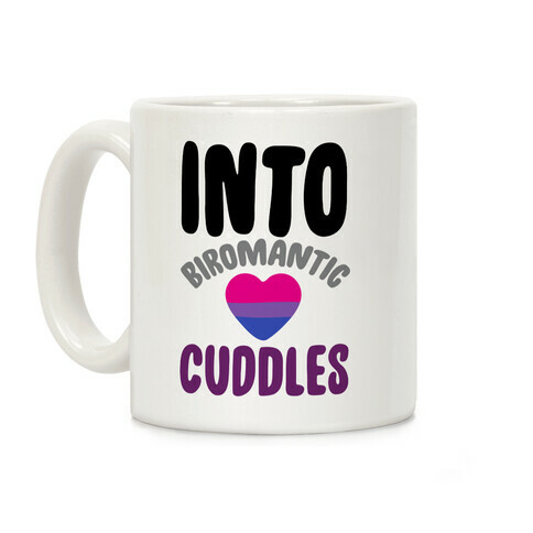 Into Biromantic Cuddles White Print Coffee Mug