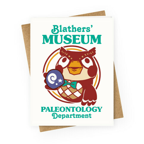 Blathers' Museum Paleontology Department Greeting Card