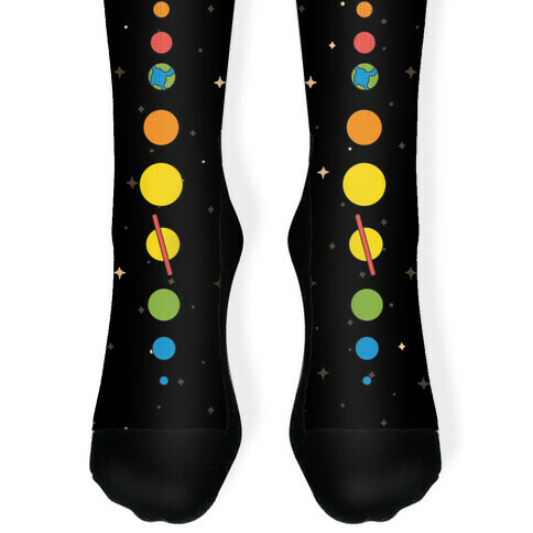 Retro Planets Sock