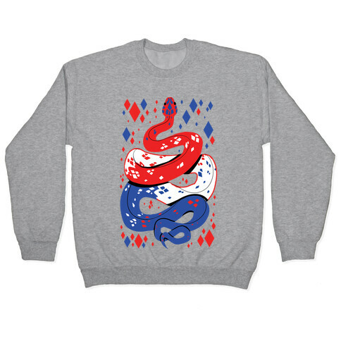 USA Red White And Blue Snake Pullover
