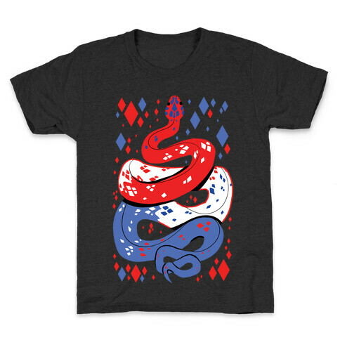 USA Red White And Blue Snake Kids T-Shirt
