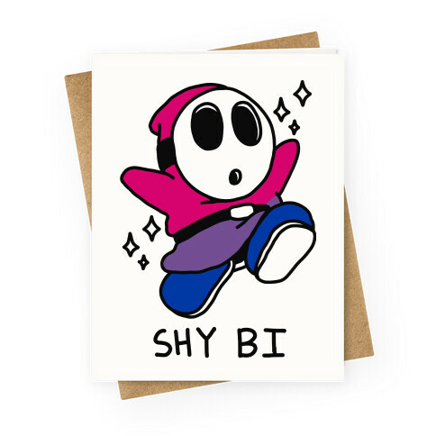 Shy Bi Greeting Card