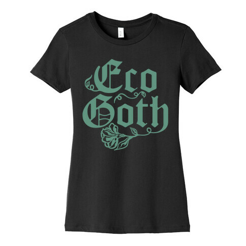 Eco Goth White Print Womens T-Shirt