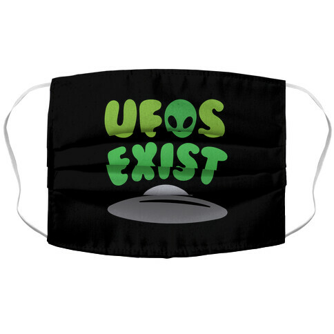 UFOS Exist  Accordion Face Mask