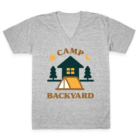 Camp Backyard V-Neck Tee Shirt