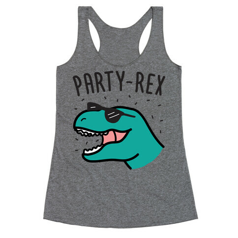 Party-Rex Dinosaur Racerback Tank Top