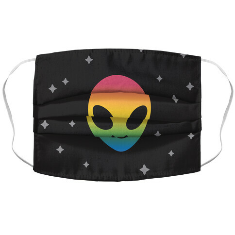 Rainbow Alien Accordion Face Mask