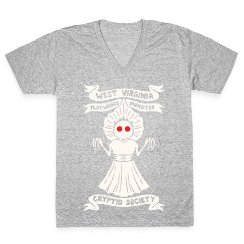 West Virginia Flatwoods Monster Cryptid Society V-Neck Tee Shirt