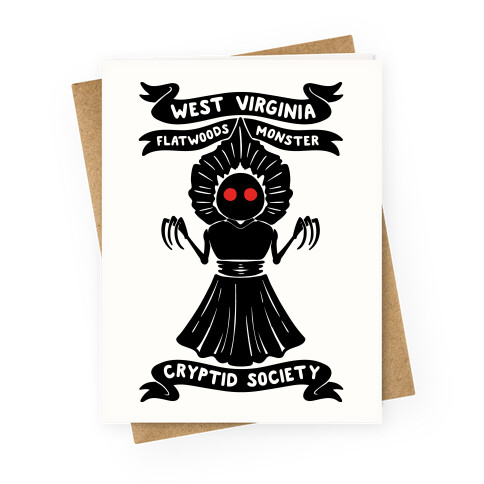 West Virginia Flatwoods Monster Cryptid Society Greeting Card