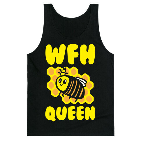 WFH Queen White Print Tank Top