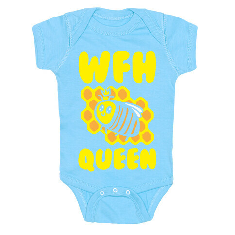 WFH Queen White Print Baby One-Piece