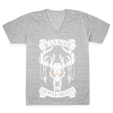 Wendigo Cryptid Society V-Neck Tee Shirt