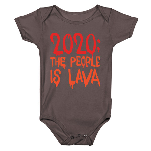 2020 The People Is Lava White Print Baby One-Piece