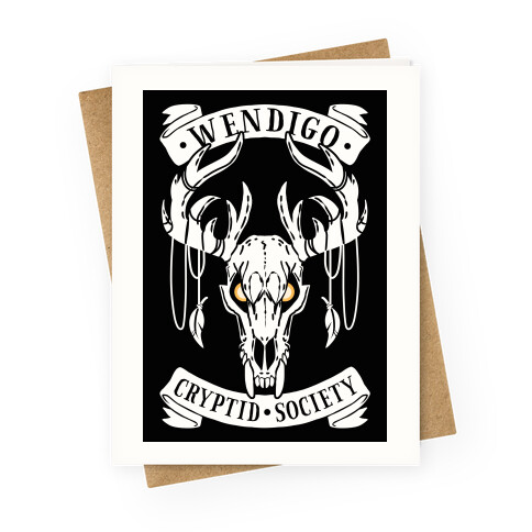 Wendigo Cryptid Society Greeting Card