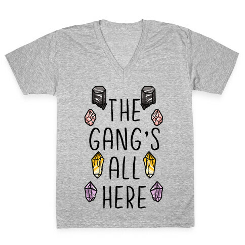 The Gangs All Here Crystals V-Neck Tee Shirt