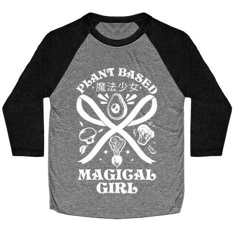 Plant Based Magical Girl Baseball Tee