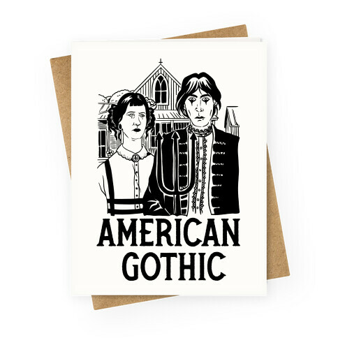 American Gothic Mall Goths Greeting Card
