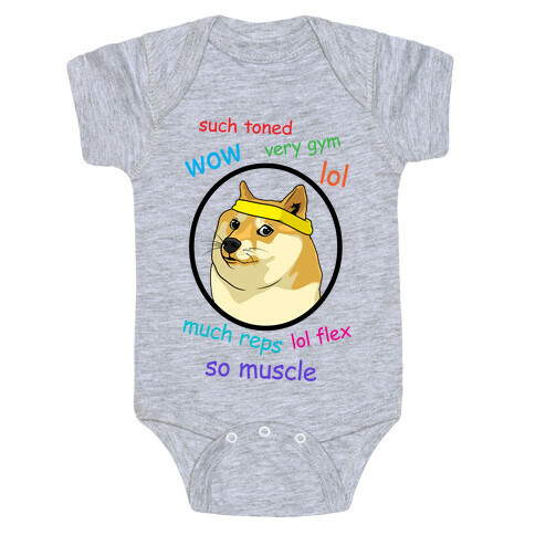 Fitness Doge (color) Baby One-Piece