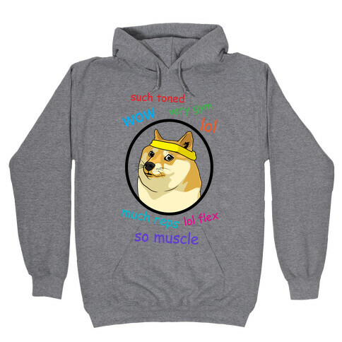 Fitness Doge (color) Hooded Sweatshirt