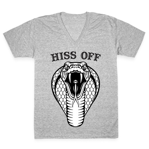 Hiss Off Snake V-Neck Tee Shirt