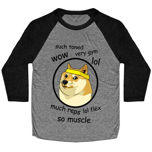 Fitness Doge Baseball Tee