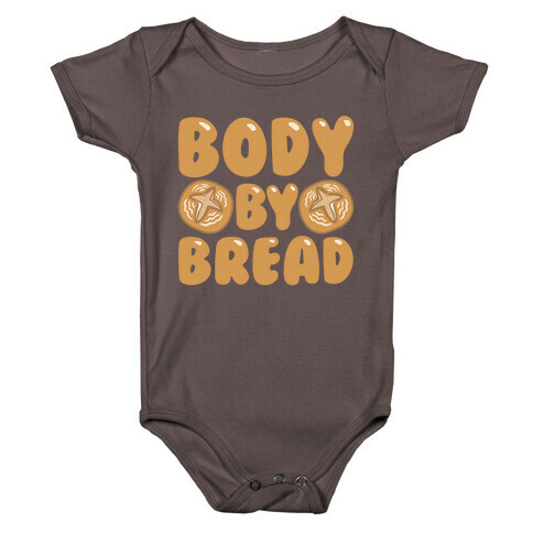 Body By Bread White Print Baby One-Piece