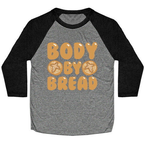 Body By Bread White Print Baseball Tee