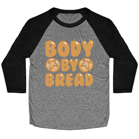 Body By Bread White Print Baseball Tee