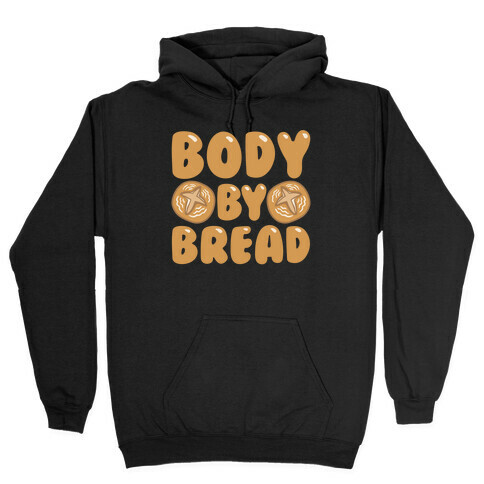 Body By Bread White Print Hooded Sweatshirt