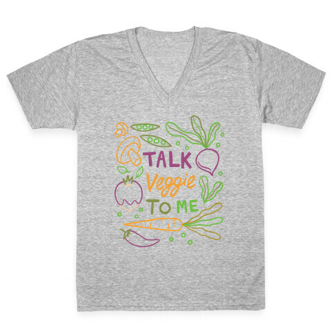 Talk Veggie To Me V-Neck Tee Shirt