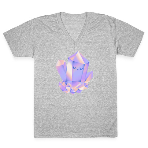 Happy Healing Crystal V-Neck Tee Shirt