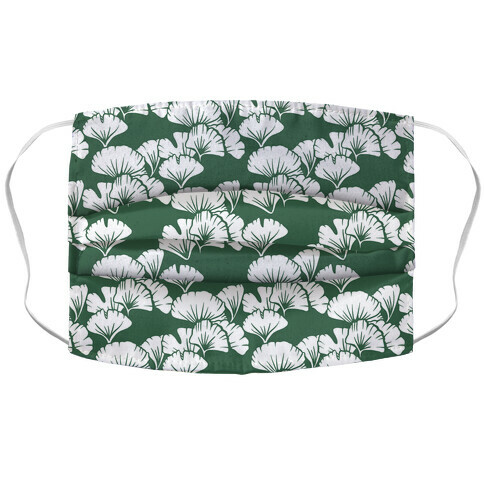 Ginkgo Leaf Green Pattern Accordion Face Mask