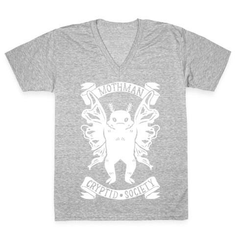 Mothman Cryptid Society V-Neck Tee Shirt