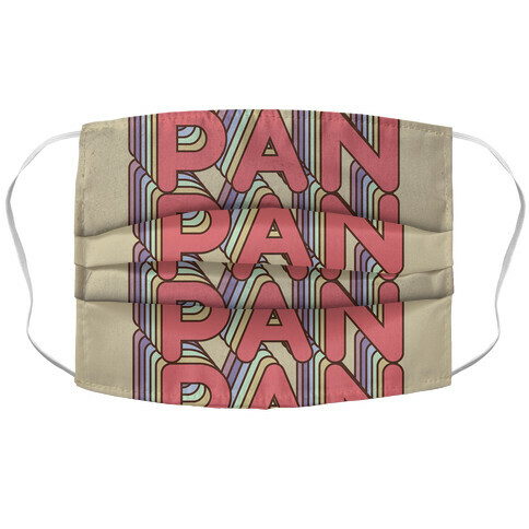 Pan Retro Rainbow Accordion Face Mask