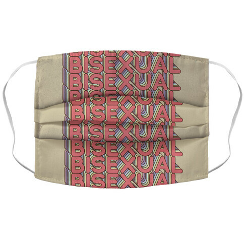 Bisexual Retro Rainbow Accordion Face Mask