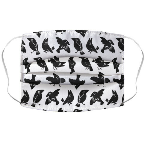 Cute Crow Pattern Accordion Face Mask