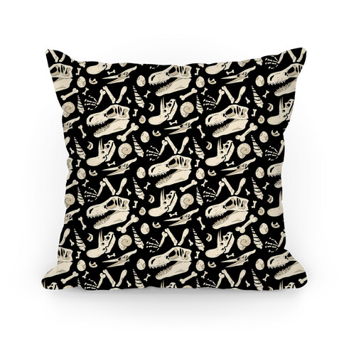 Dino Fossils Pattern Pillow