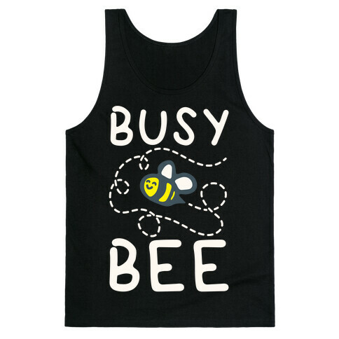 Busy Bee White Print Tank Top
