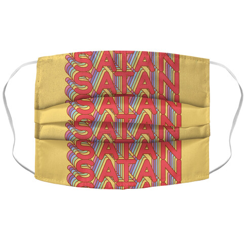 Satan Retro Rainbow Accordion Face Mask