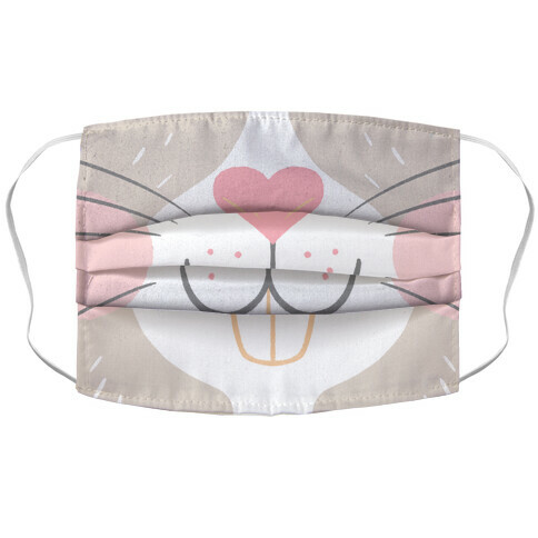 Bunny Rabbit Face Accordion Face Mask